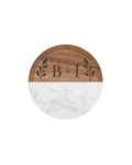 Custom Wood + Marble  Coaster Sets