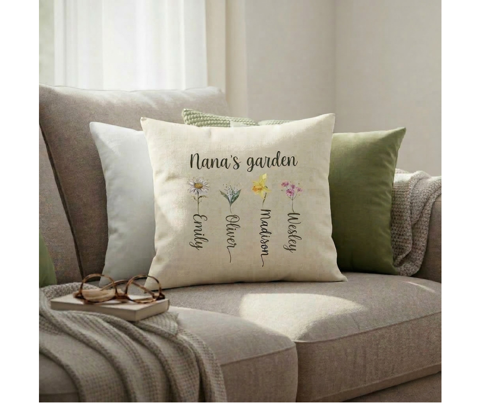 Custom Garden Throw Pillow