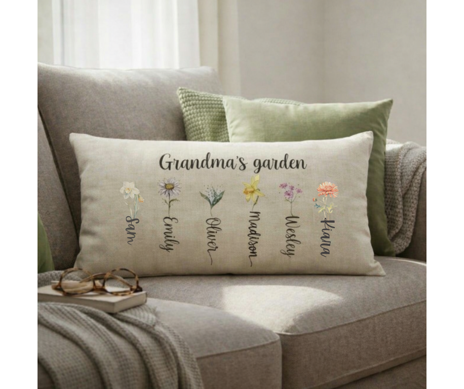 Custom Garden Throw Pillow