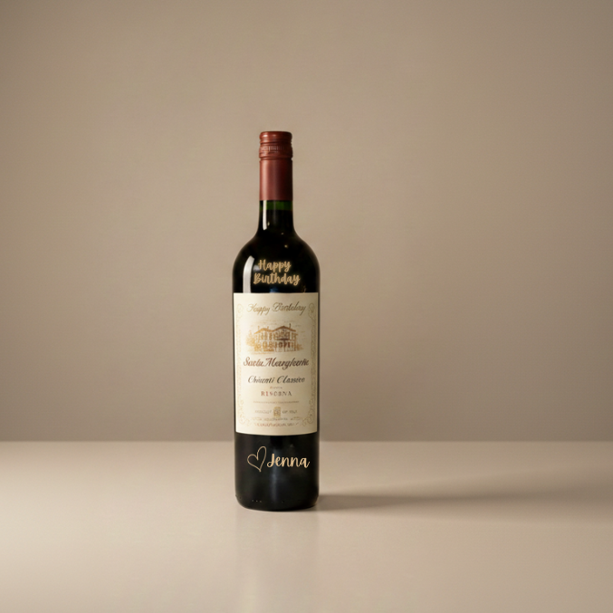 Custom Engraved Wine Bottle