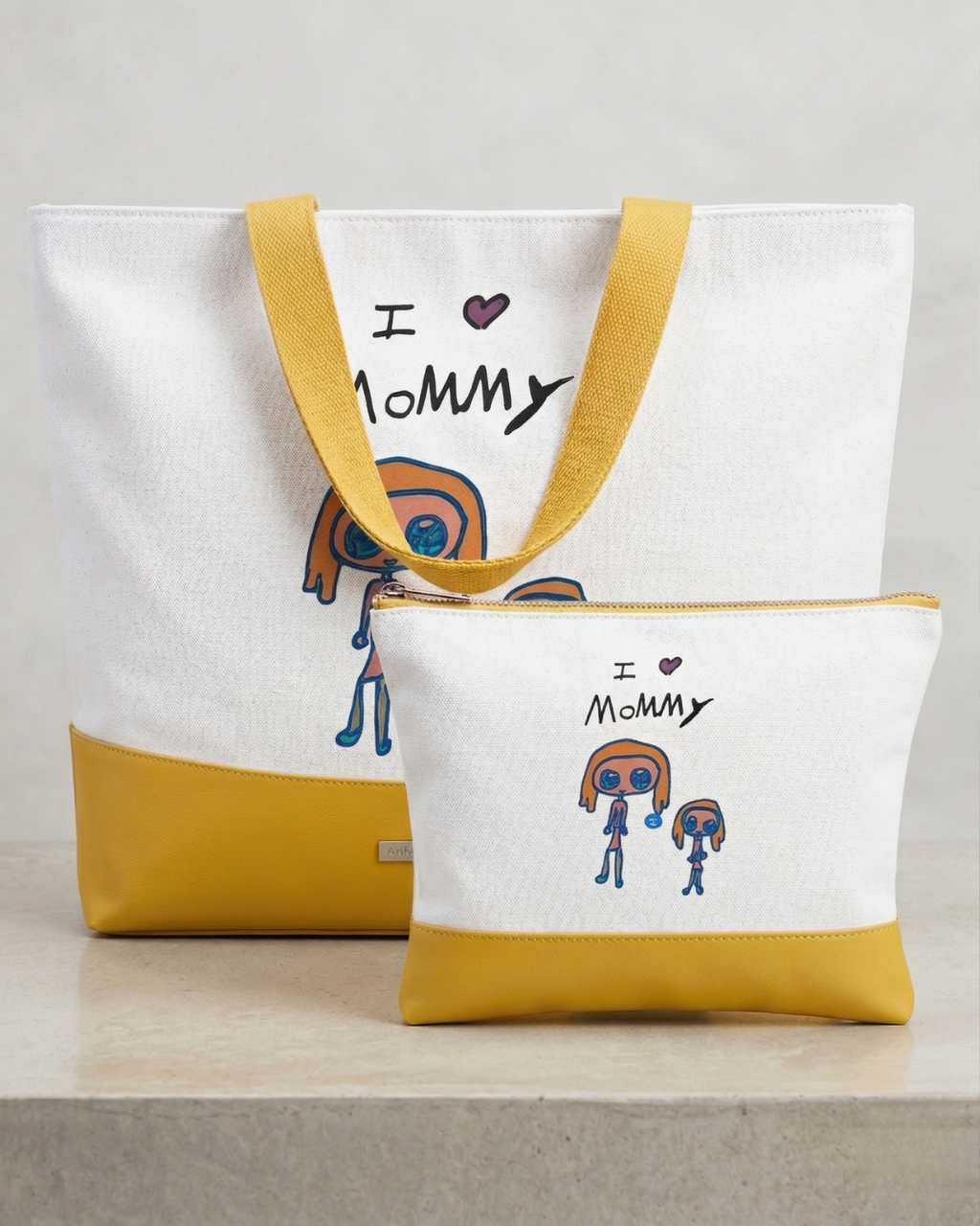 Custom Matching Tote & Makeup Bag Set