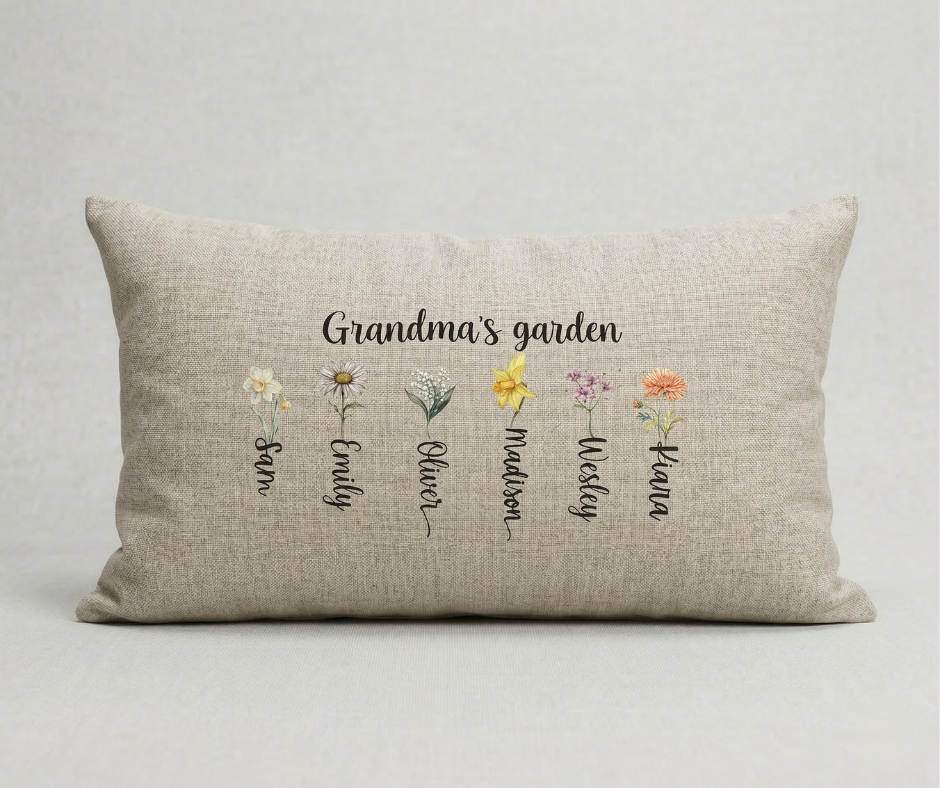 Custom Garden Throw Pillow