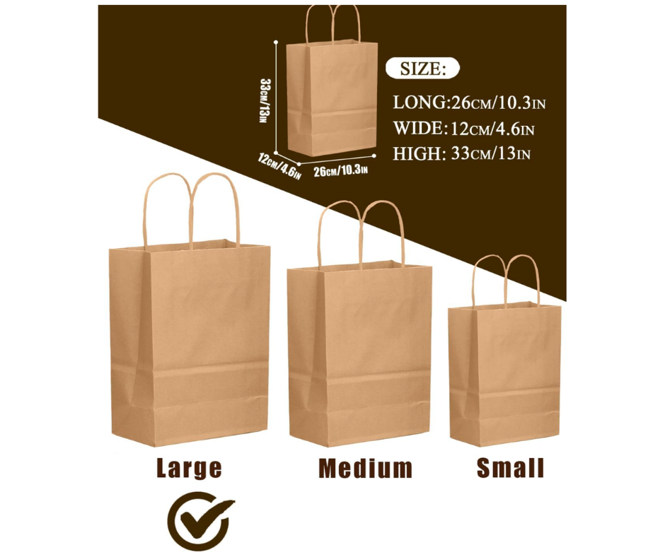 Custom Kraft Bags (MIN. 10 per order)