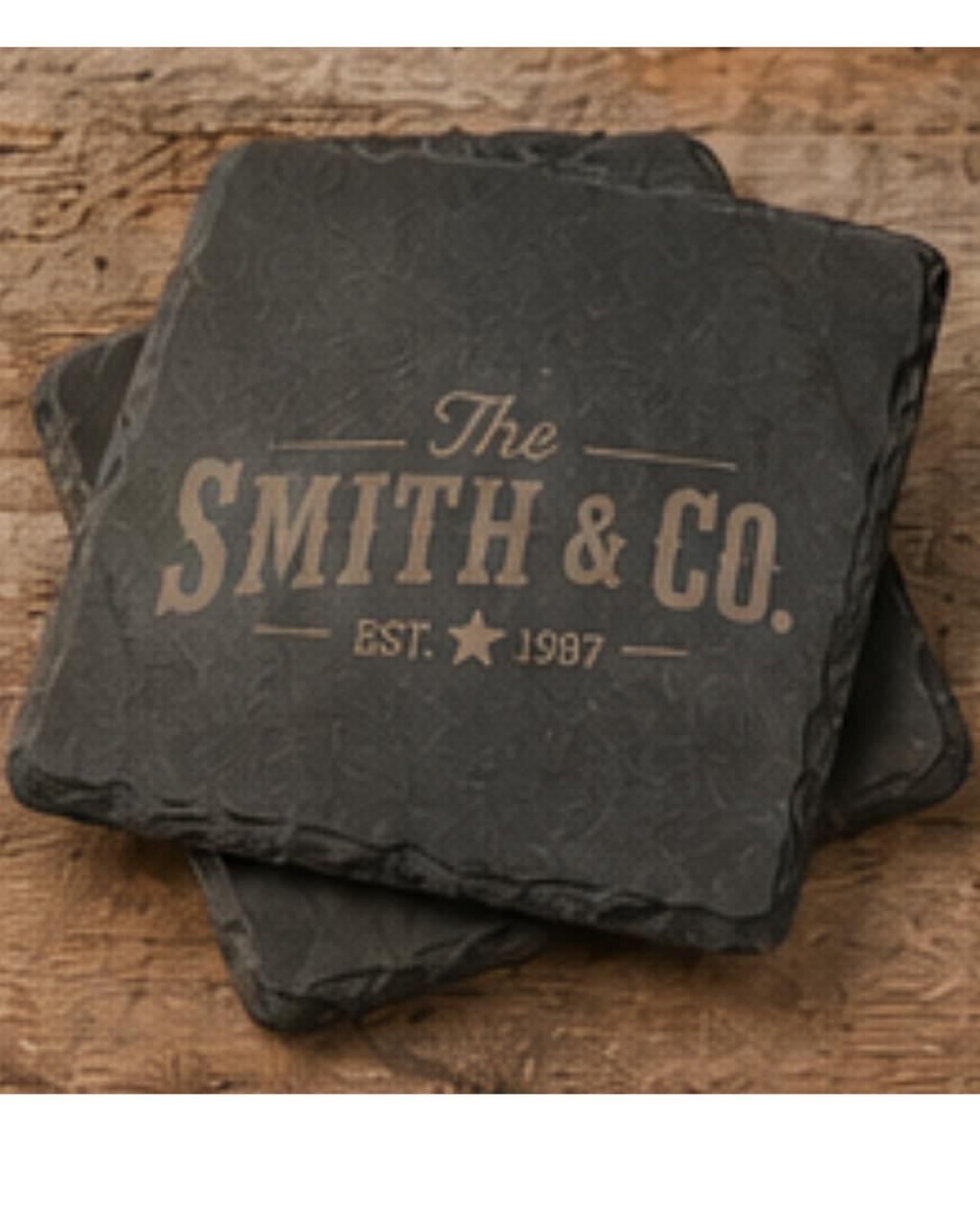 Custom Slate Coaster Set