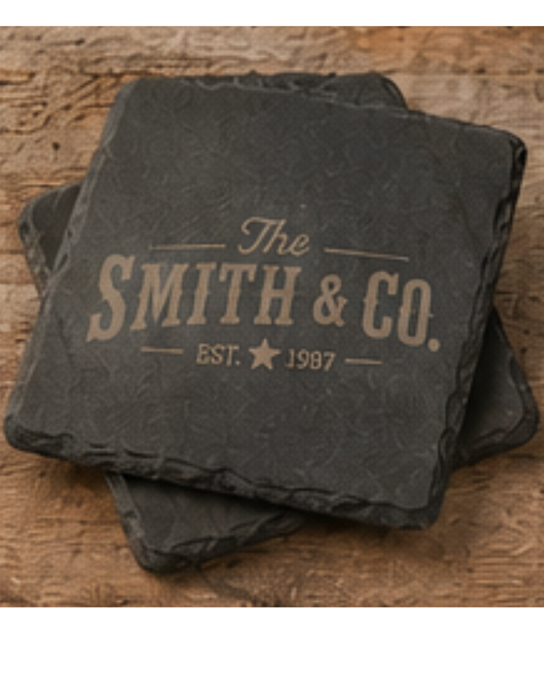 Custom Slate Coaster Set