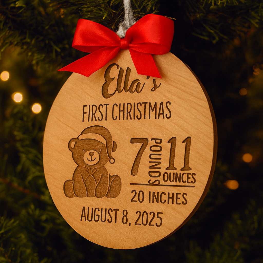 Custom Ornament - Baby's First Christmas