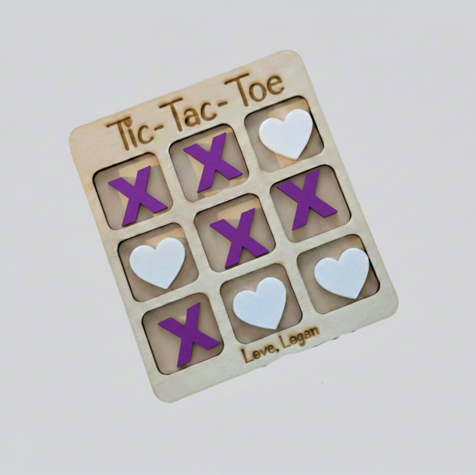 Custom Valentine's Day Tic-Tac-Toe