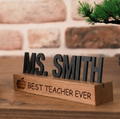 Custom Wooden Desk Sign